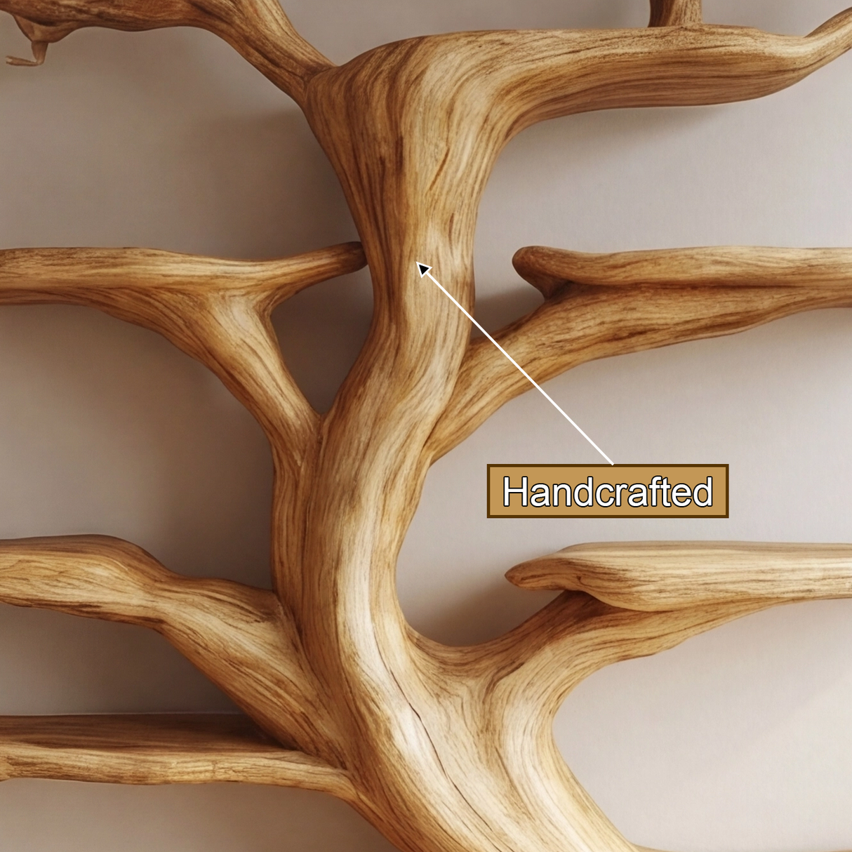 Arborelle Sculpted Solid Wood Tree Bookshelf - Timberustic Tree Bookshelf