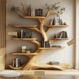 Arborelle Sculpted Solid Wood Tree Bookshelf - Timberustic Tree Bookshelf