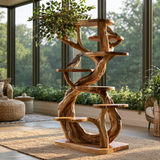 Arborellis Handcrafted Tree Branch Parrot Stand SPA935668 - Timberustic Tree Branch Parrot Stand