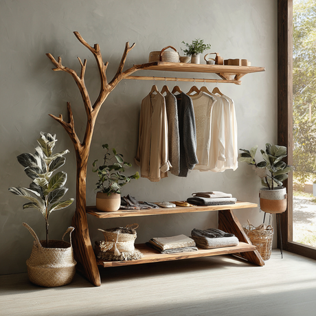 Arboren Branch Solid Wood Entryway Organizer - Timberustic Entryway Organizer