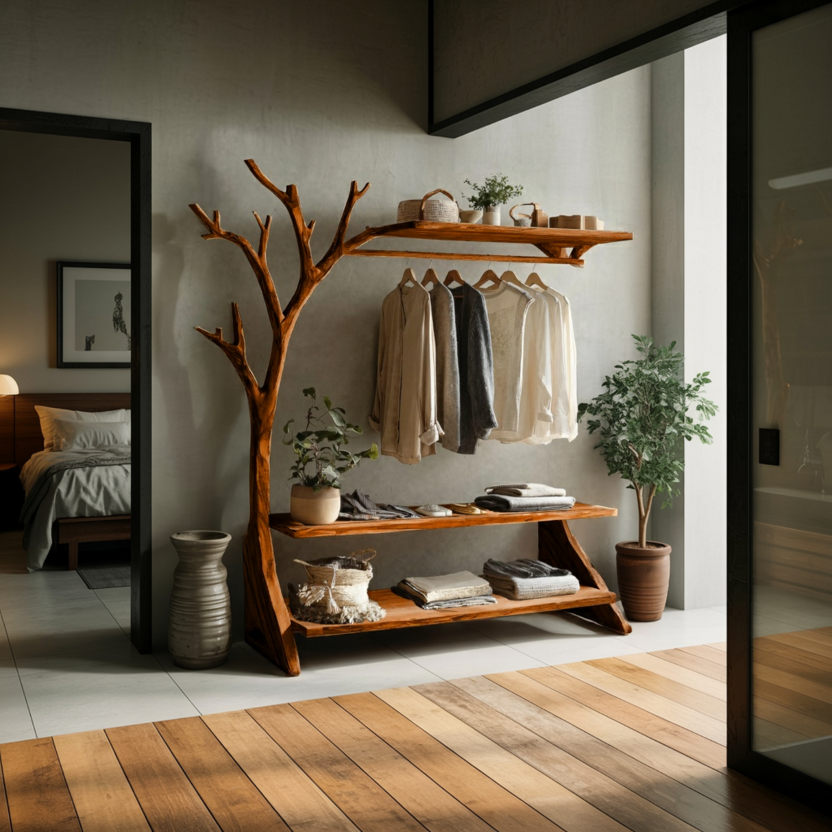 Arboren Branch Solid Wood Entryway Organizer - Timberustic Entryway Organizer