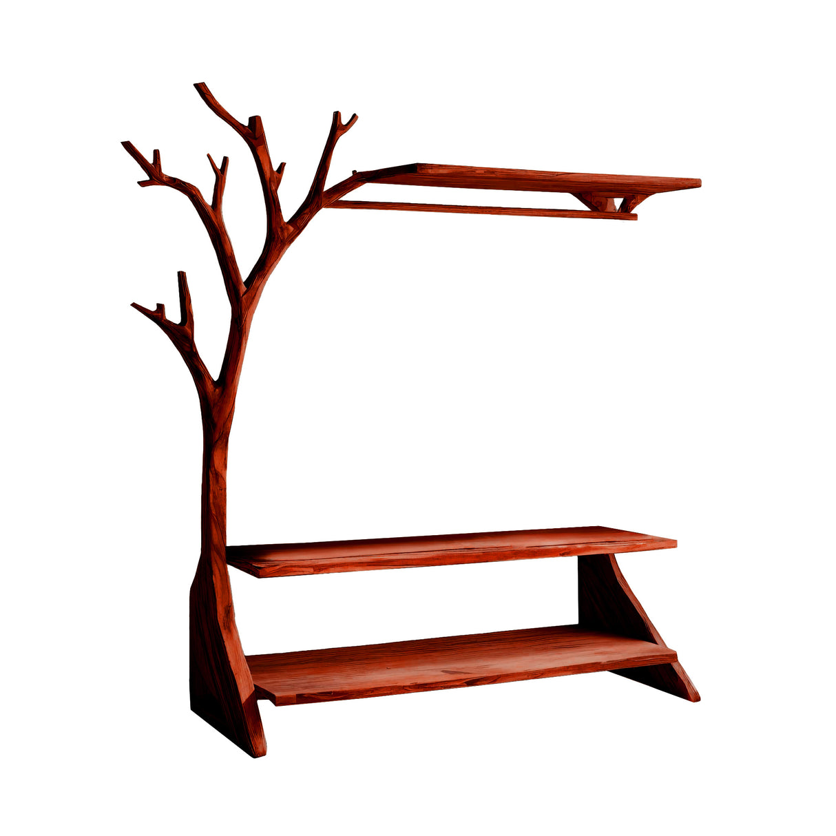 Arboren Branch Solid Wood Entryway Organizer Mahogany - Timberustic Entryway Organizer