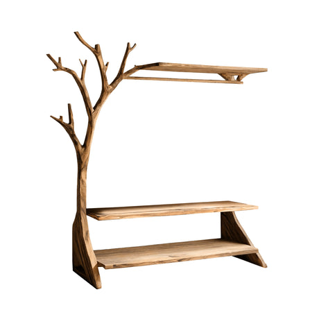 Arboren Branch Solid Wood Entryway Organizer Natural Oak - Timberustic Entryway Organizer