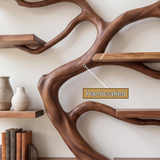 Arboren Handcrafted Solid Wood Floating Tree Bookshelf