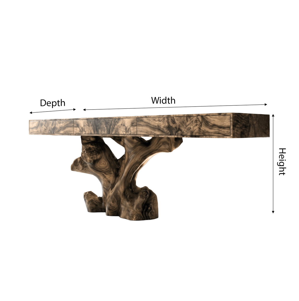 Arboren Sculpted Solid Wood Console Table