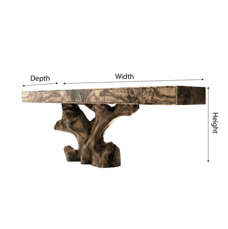 Arboren Sculpted Solid Wood Console Table - Timberustic Console Table