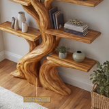 Arboreth Sculpted Solid Wood Tree Bookshelf - Timberustic Tree Bookshelf