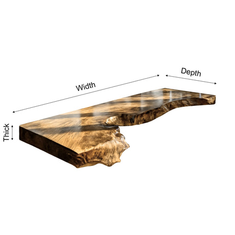 Arborex Live Edge Solid Wood Floating Desk