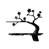 Arborielle Sculpted Solid Wood Tree-Inspired Display Shelf Black - Timberustic Tree-Inspired Display Shelf