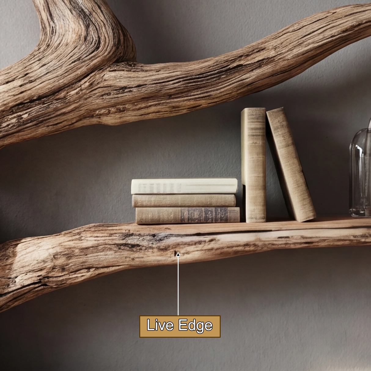 Arboris Drift Natural Wood Tree Bookshelf - Timberustic Tree Bookshelf