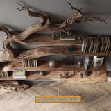 Arboris Drift Natural Wood Tree Bookshelf - Timberustic Tree Bookshelf