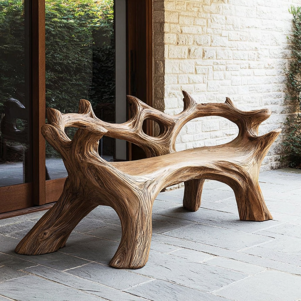 Arboris Driftwood Live Edge Outdoor Bench - Timberustic Bench
