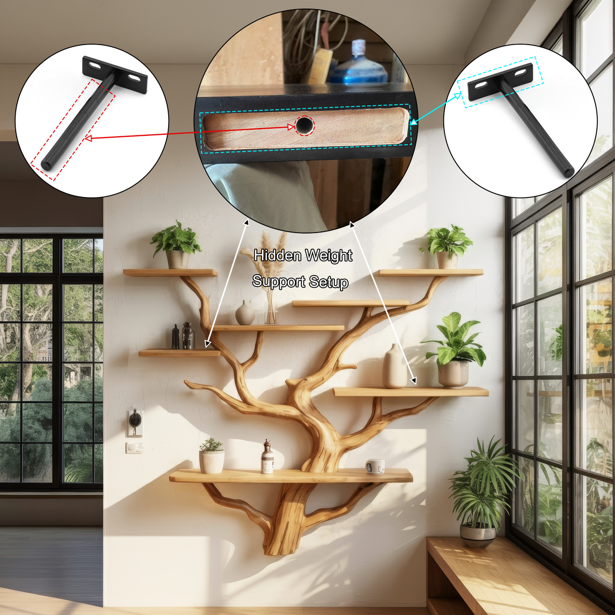 Arboris Flow-Branch Sculptural Tree Bookshelf - Timberustic Tree Bookshelf
