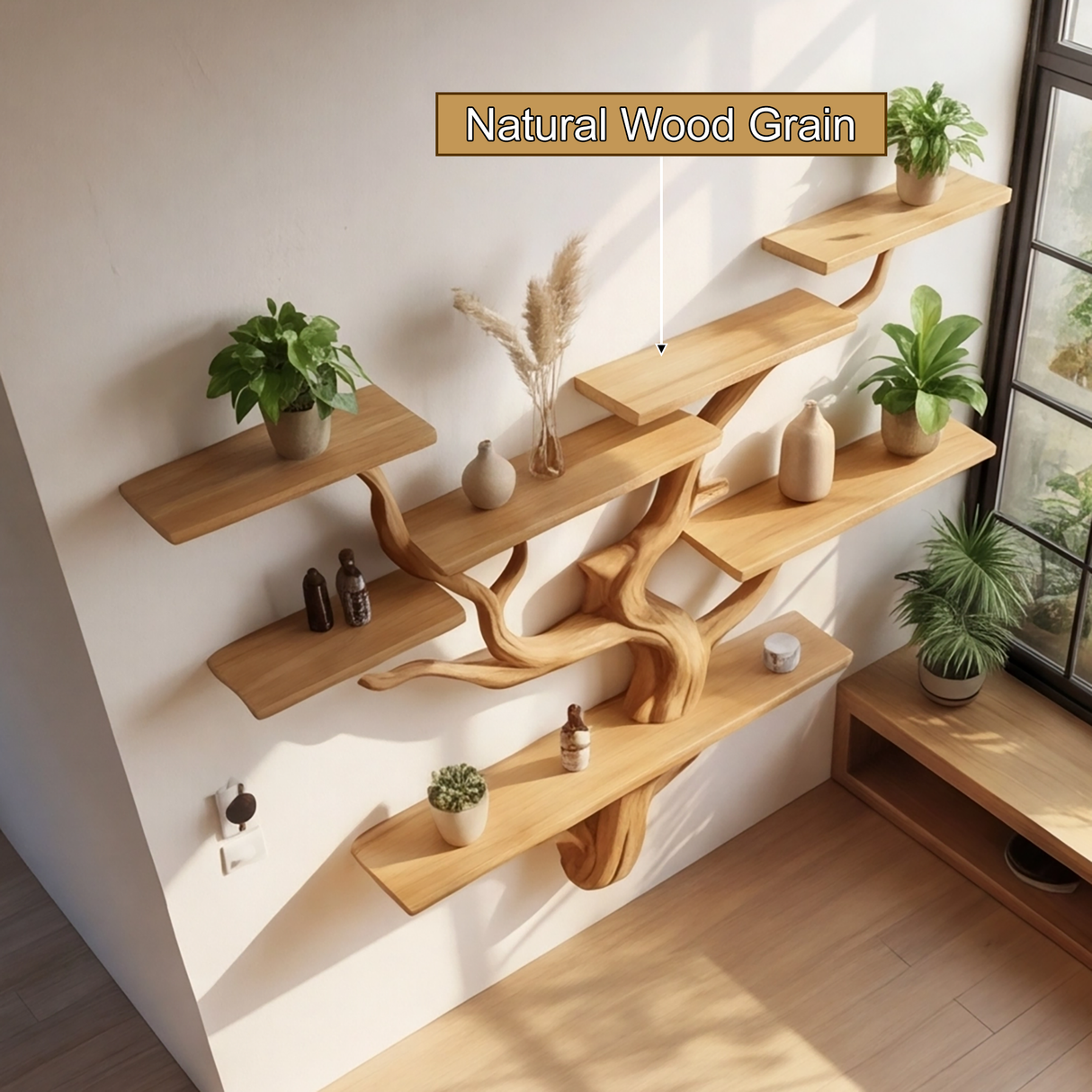 Arboris Flow-Branch Sculptural Tree Bookshelf - Timberustic Tree Bookshelf