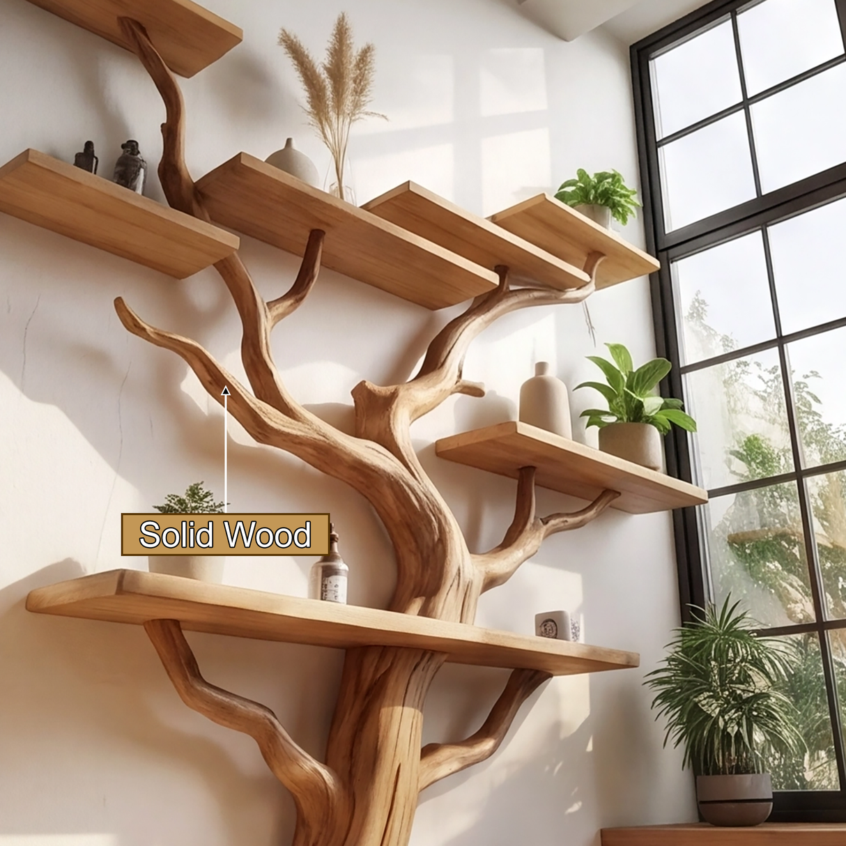 Arboris Flow-Branch Sculptural Tree Bookshelf - Timberustic Tree Bookshelf