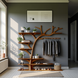 Arboris Flow Tree-Shaped Solid Wood Entryway Organizer - Timberustic Entryway Organizer