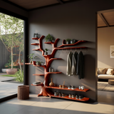 Arboris Halo Tree-Shaped Solid Wood Entryway Organizer - Timberustic Entryway Organizer