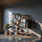 Arboris Halo Tree-Shaped Solid Wood Entryway Organizer - Timberustic Entryway Organizer