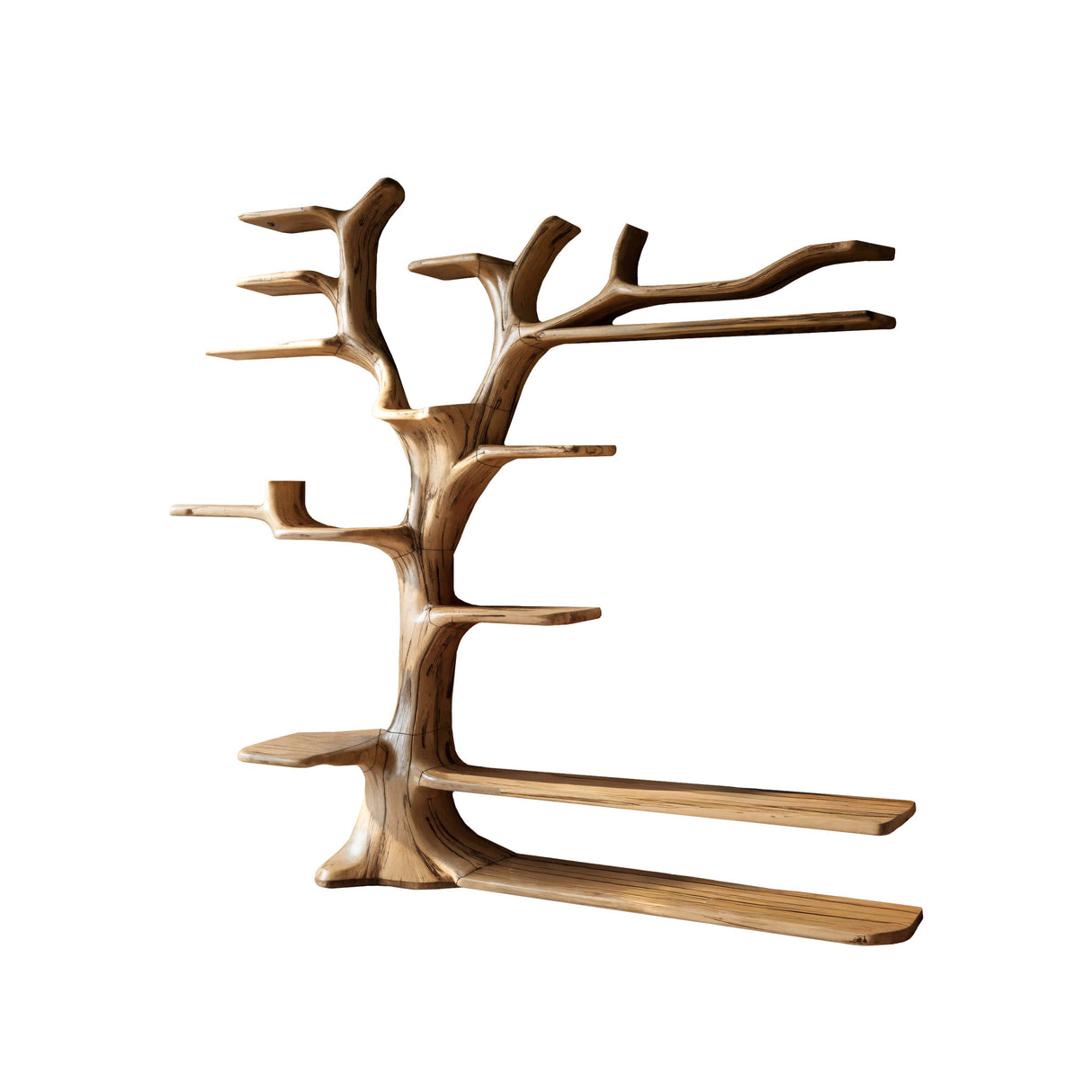 Arboris Halo Tree-Shaped Solid Wood Entryway Organizer Natural Oak - Timberustic Entryway Organizer