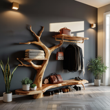 Arboris Haven Tree-Shaped Solid Wood Entryway Organizer - Timberustic Entryway Organizer