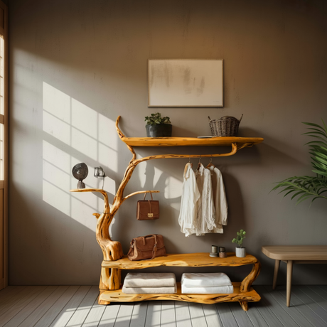 Arboris Root Tree-Shaped Solid Wood Entryway Organizer - Timberustic Entryway Organizer