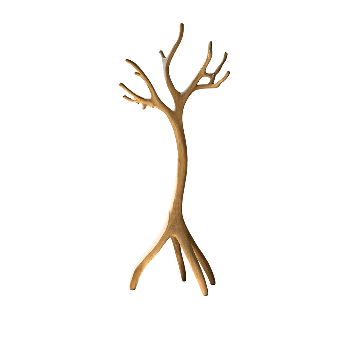 Arboris Sculpted Solid Wood Tree Coat Rack Natural Oak - Timberustic Tree Coat Rack