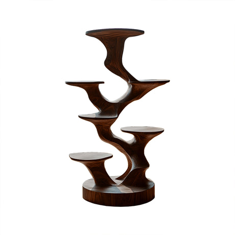 Arboris Solid Wood Tree-Inspired Cat Tree Shelf Dark Walnut - Timberustic Tree-Inspired Cat Tree Shelf