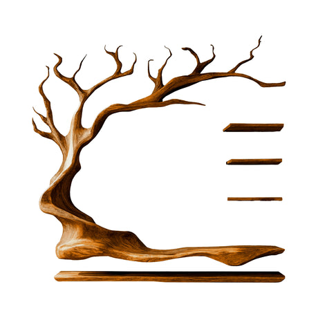 Arboris Tree Branch Live Edge Solid Wood TV Console Brown - Timberustic TV Console with Tree Shelf