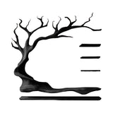 Arboris Tree Branch Live Edge Solid Wood TV Console Black - Timberustic TV Console with Tree Shelf