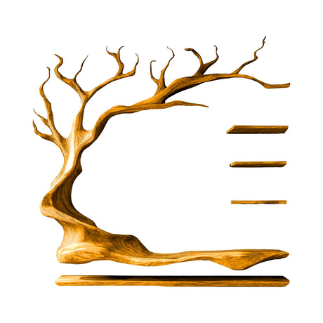 Arboris Tree Branch Live Edge Solid Wood TV Console Teak - Timberustic TV Console with Tree Shelf