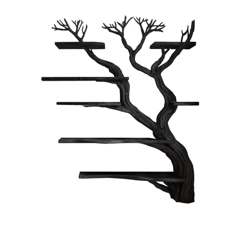 Arboris Vein Live Edge Solid Wood Tree Bookshelf