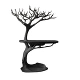 Arborveil Sculpted Solid Wood Record Player Stand Black - Timberustic Record Player Stand With Storage