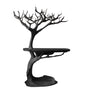 Arborveil Sculpted Solid Wood Record Player Stand Black - Timberustic Record Player Stand With Storage