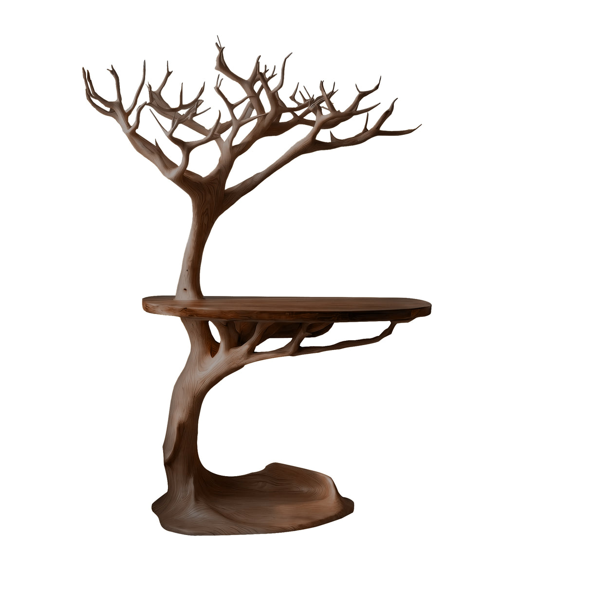 Arborveil Sculpted Solid Wood Record Player Stand Dark Walnut - Timberustic Record Player Stand With Storage