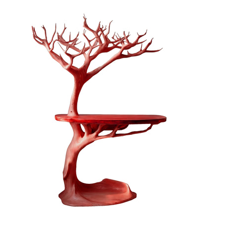 Arborveil Sculpted Solid Wood Record Player Stand Mahogany - Timberustic Record Player Stand With Storage