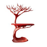 Arborveil Sculpted Solid Wood Record Player Stand Mahogany - Timberustic Record Player Stand With Storage