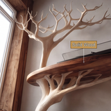 Arborveil Sculpted Solid Wood Record Player Stand - Timberustic Record Player Stand With Storage