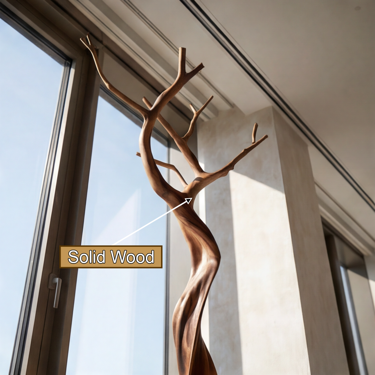 Arborwyn Sculpted Solid Wood Tree Coat Rack - Timberustic Tree Coat Rack