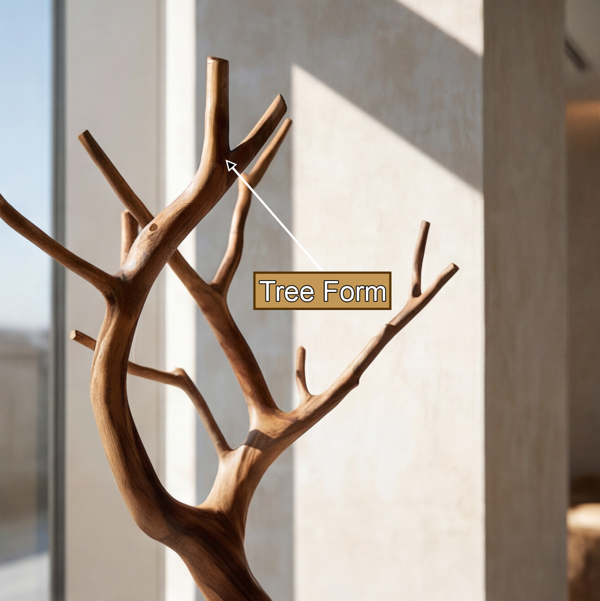 Arborwyn Sculpted Solid Wood Tree Coat Rack - Timberustic Tree Coat Rack