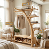 Arbrelis Handcrafted Solid Wood Entryway Organizer