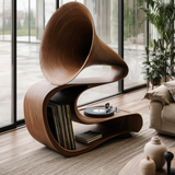 Arcanova Handcrafted Solid Wood Record Player Stand