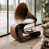 Arcanova Handcrafted Solid Wood Record Player Stand