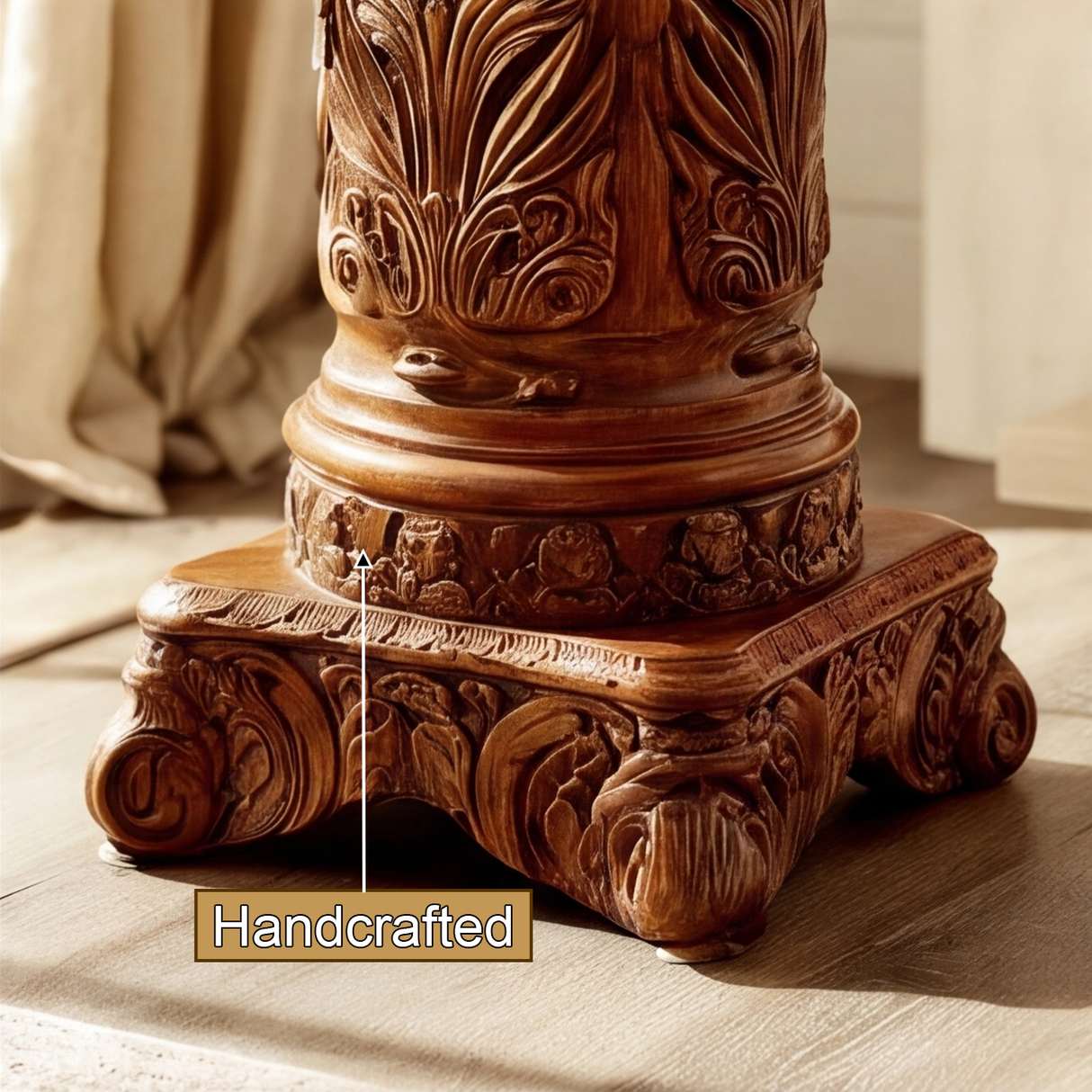 Ardellion Solid Wood Pedestal Stand - Timberustic Pedestal Stand