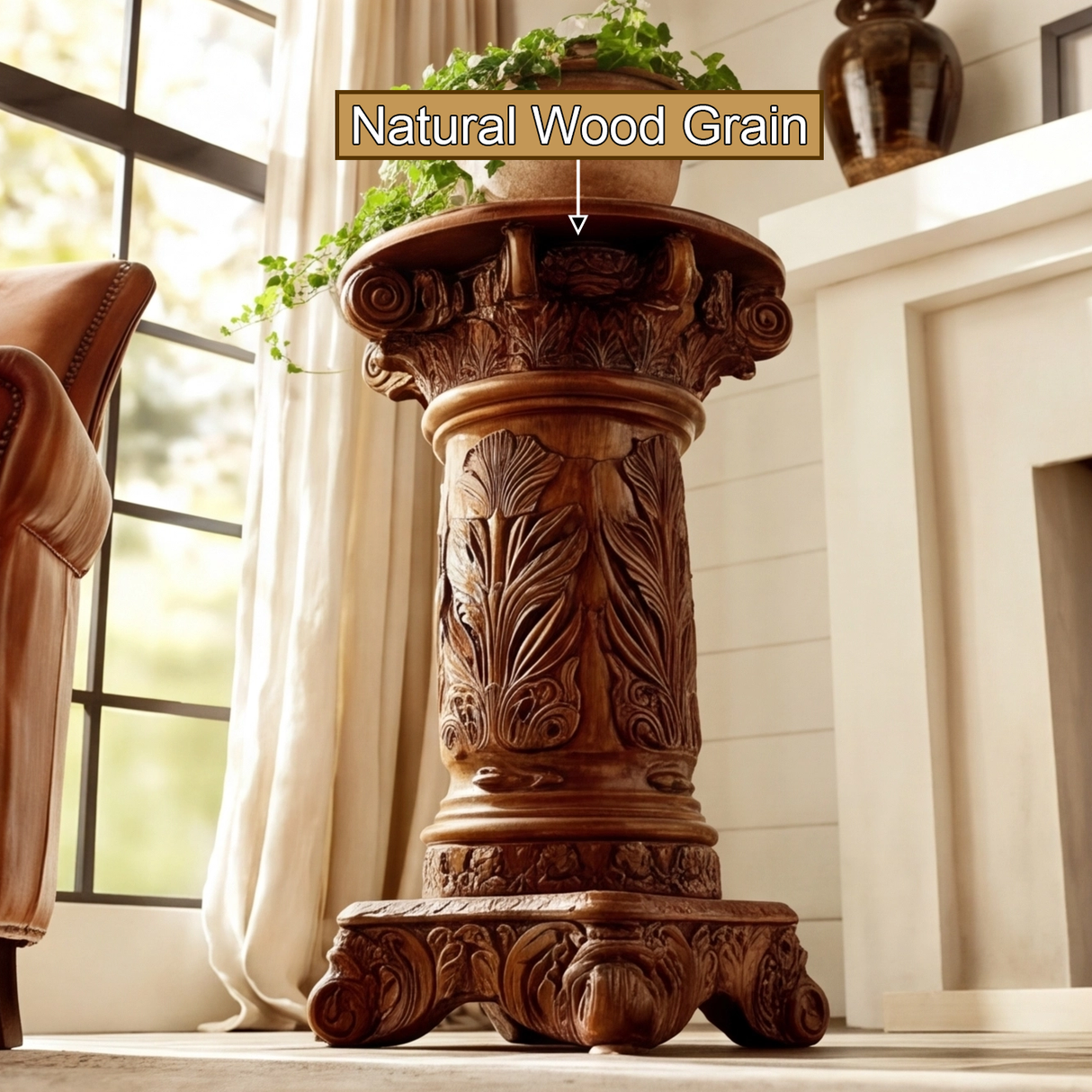 Ardellion Solid Wood Pedestal Stand - Timberustic Pedestal Stand