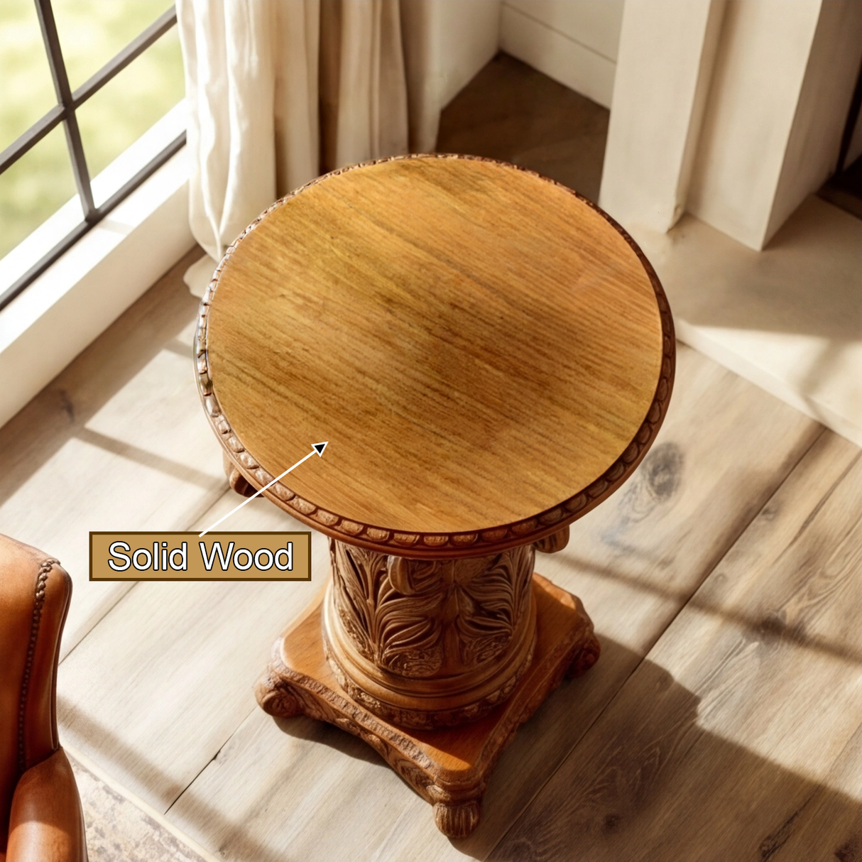 Ardellion Solid Wood Pedestal Stand - Timberustic Pedestal Stand
