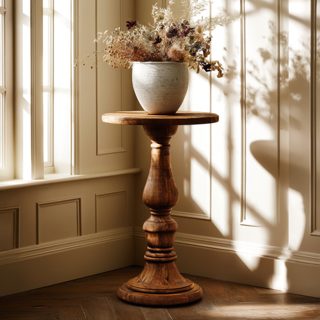 Ardellis Solid Wood Pedestal Stand SPA220436 - Timberustic Pedestal Stand