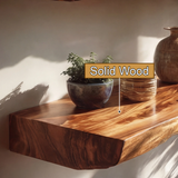 Arden Live Edge Solid Wood Floating Shelf SPA253345 - Timberustic Floating Shelf