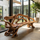 Ardencrest Sculpted Solid Wood Outdoor Bench - Timberustic Bench