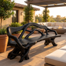 Ardencrest Sculpted Solid Wood Outdoor Bench Black - Timberustic Bench