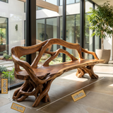 Ardencrest Sculpted Solid Wood Outdoor Bench - Timberustic Bench